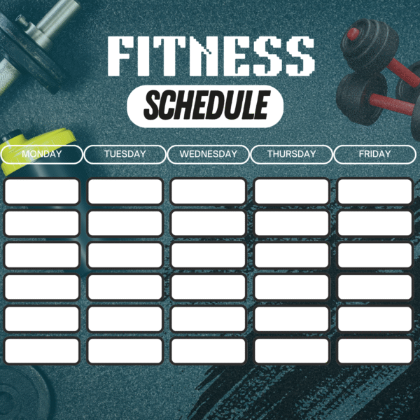 🏋️♂️ Ultimate Weekly Fitness Planner – Digital Download